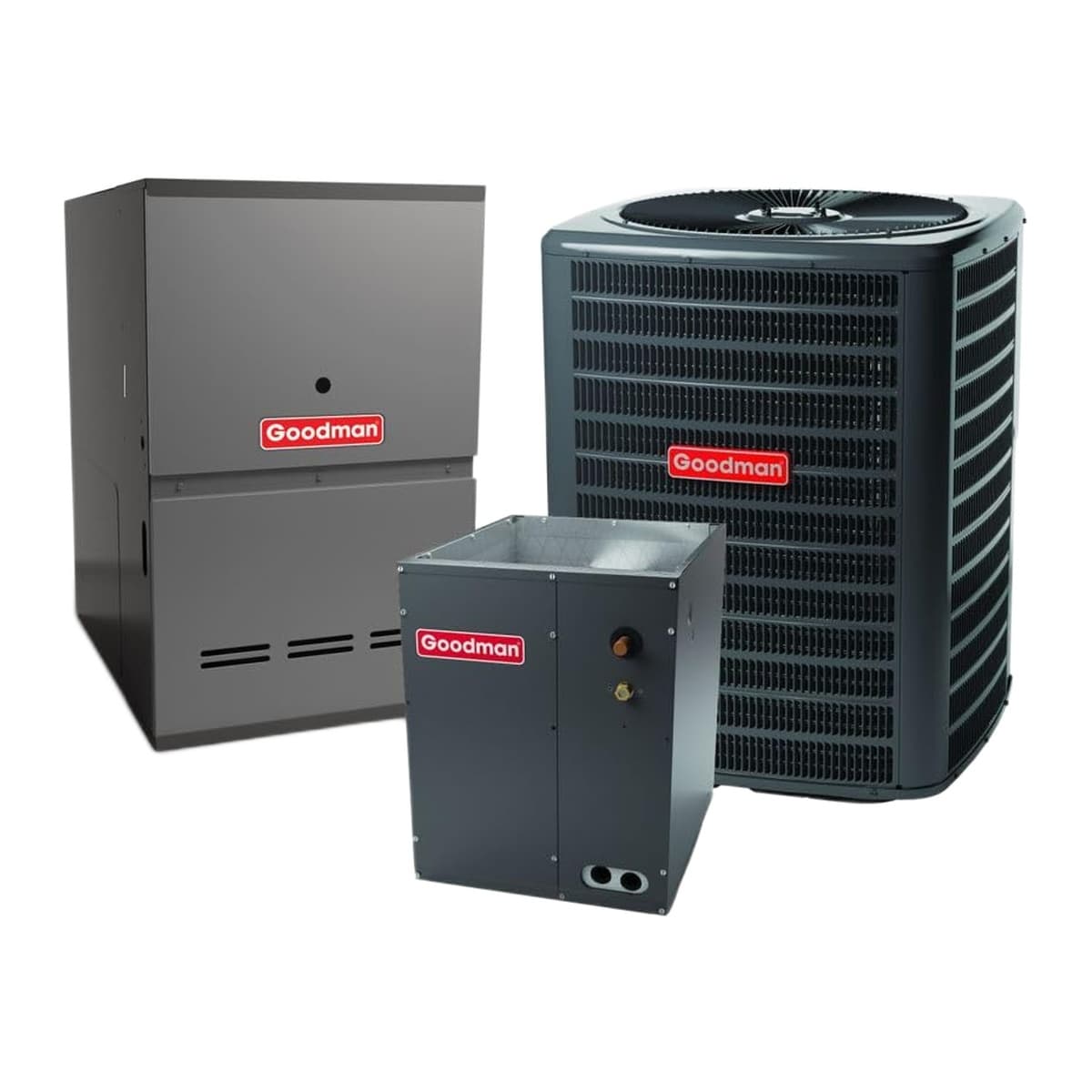 80% AFUE Gas Furnace | Goodman Two-Stage, Downflow/Horizontal, Multi-Speed ECM | GD9T800805CX