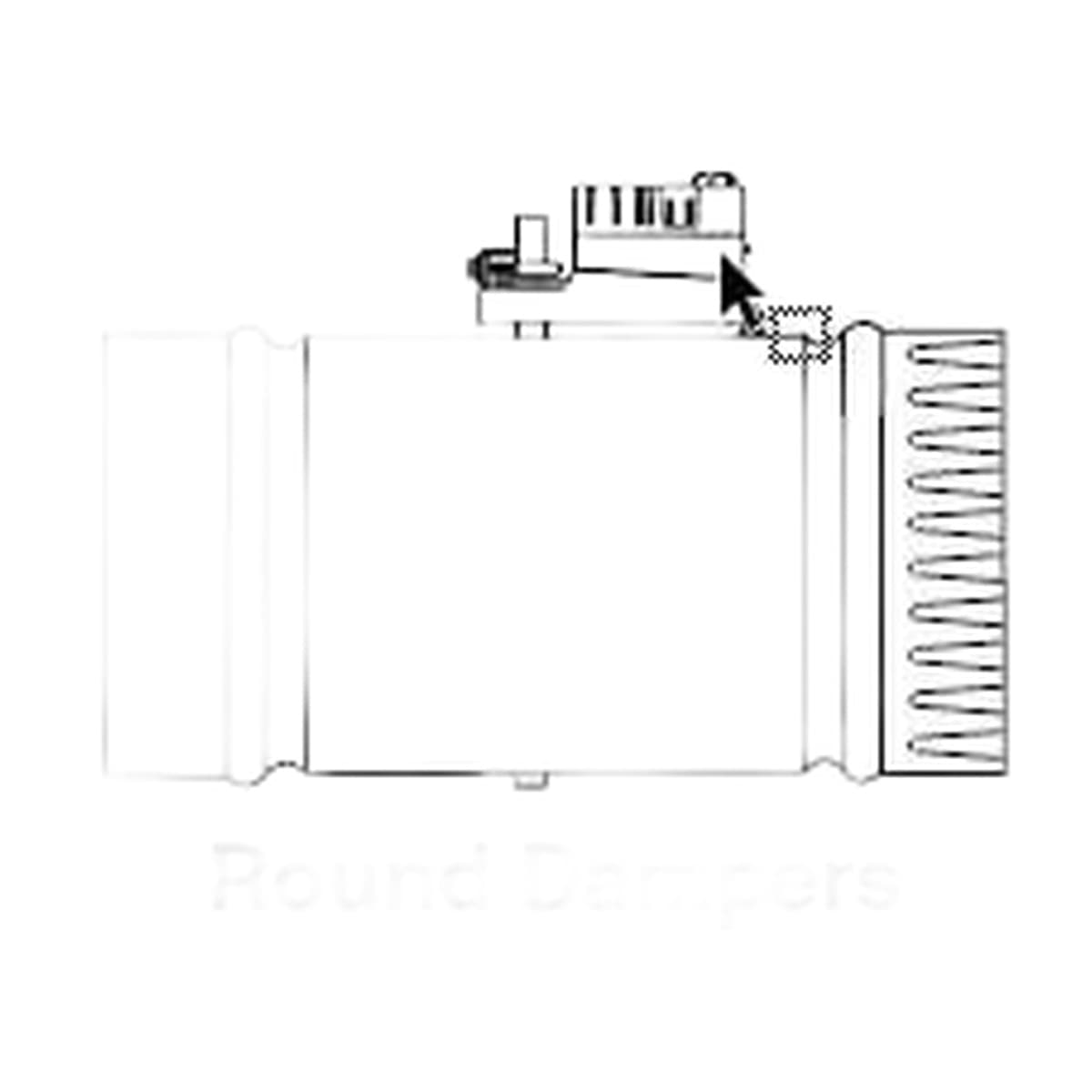 Zoning Control | Trane 10" Round Damper (w x l) 10" x 12" | ZDAMPRDMA0010A