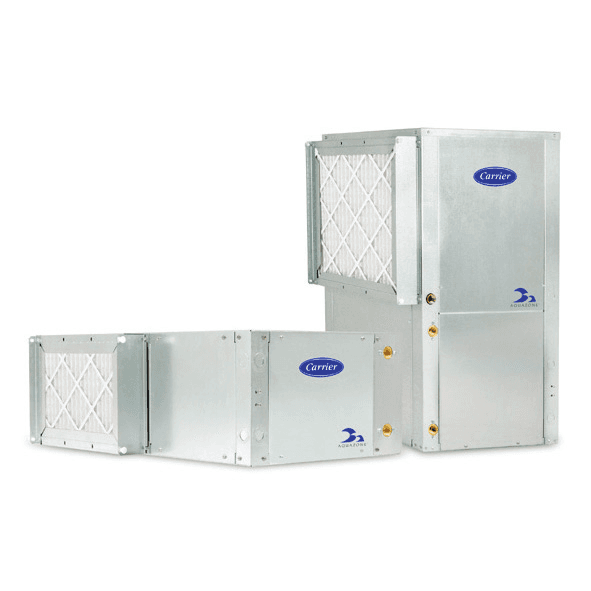 3 Ton Water Source Heat Pump | Carrier Vertical, Right Hand Return, Copper Coil, R-454B | 50WCE036EBA3BA-A