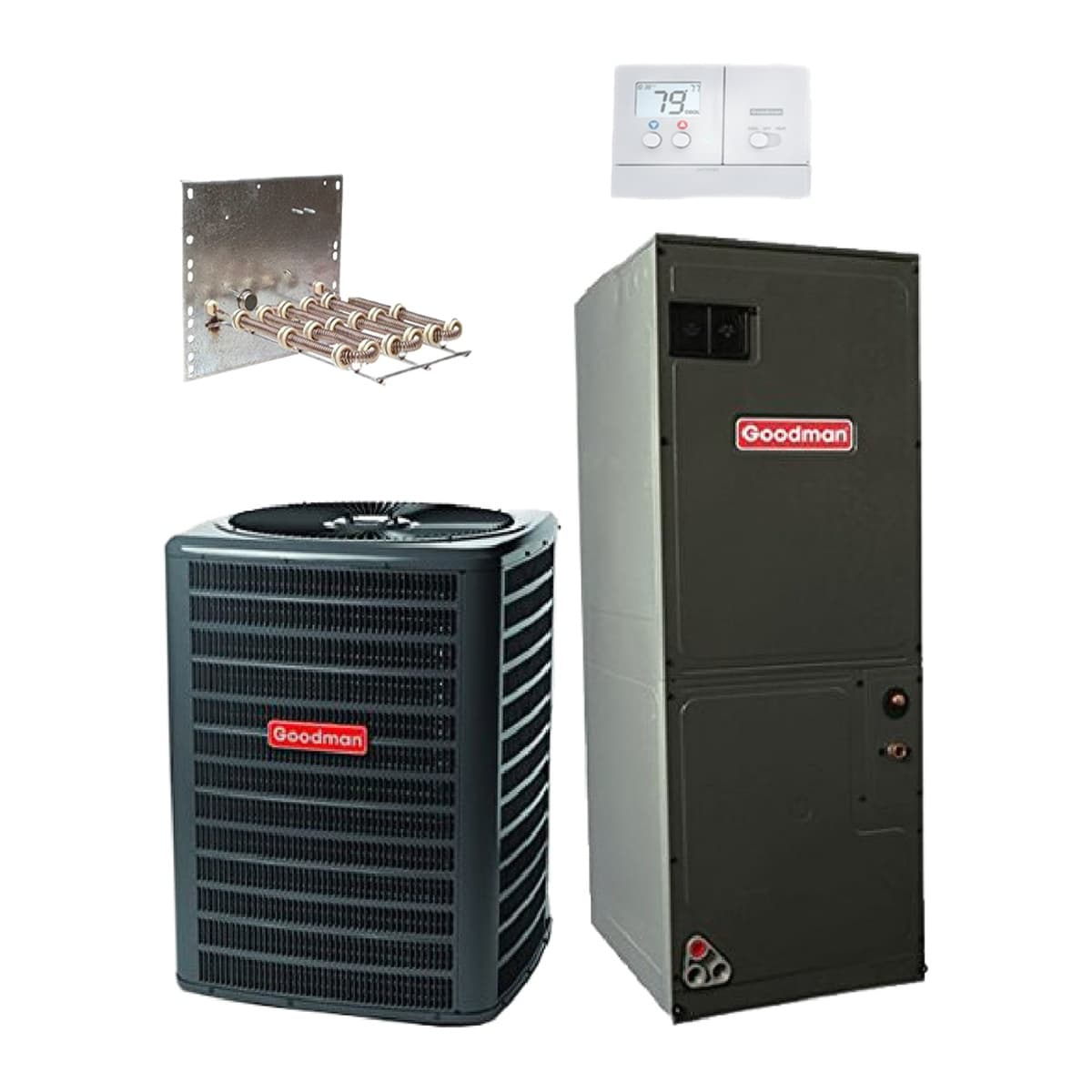 1.5 Ton Heat Pump | Goodman Up to 15.2 SEER2 Single-Stage, R-32 | GLZS4BA1810